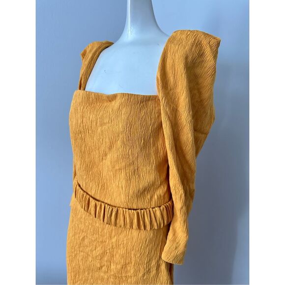 JOHANNA ORTIZ Lotus And Beetle Belted Textured Woven Midi Dress US 6 $1150 - Picture 5 of 11